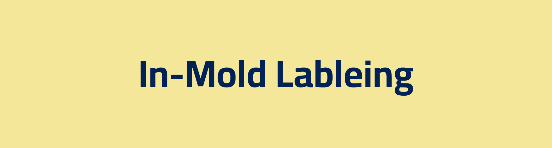 In Mold Lableing